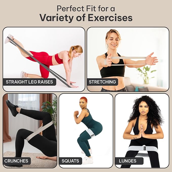 3-in-1 Exercise & Toning Kit – Non-Slip Fabric Booty Bands, Strength Resistance Bands & Core Sliders – Total Body Home Gym for Glutes, Legs & Abs – Portable Fitness Set with Carry Bag