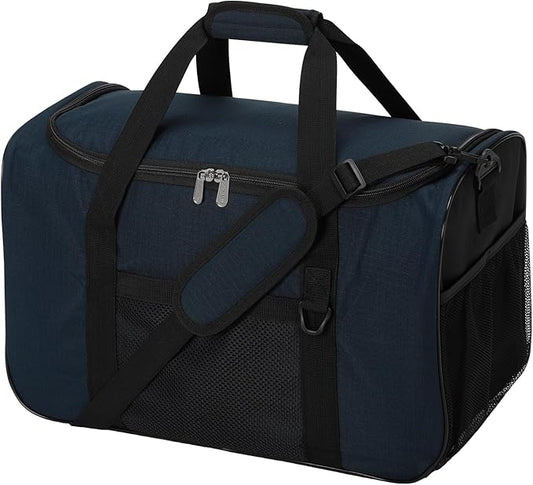 35L Sports Gym Duffle Bag - 19 inch Weekender Duffel for Workout, Basketball, Fitness, Training (Navy Blue)