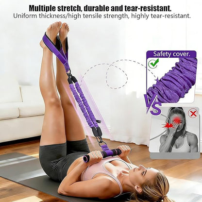 Multifunctional Pedal Resistance Band - Durable Elastic Material, Adjustable Leg Tensioner, Portable Workout Equipment, Strength Training Tool, Full Body Exercise | Home Gym Fitness Routine, Yoga Stre