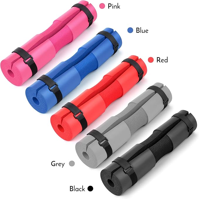 Barbell Squat Pad Neck Shoulder Protective Pad Support Hip Thrust Weight Lifting Bar Pad with Fixed Strap for Squat Lunges