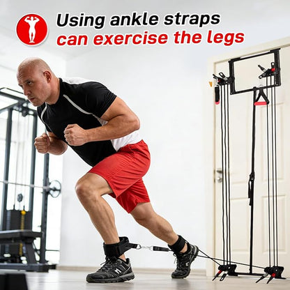 Door Gym Complete Body Building Workout Equipment Door Way Fitness Exercise Resistance Bands Set Weight Loss Body Tower
