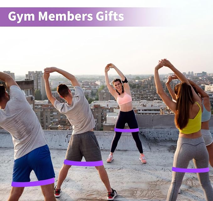 100 PCS Bulk Resistance Bands Latex, Loop Exercise Bands Set for Gym Members Sports Class Students Gift, 5 Pieces Each Set with Storage Bag, Fitness Bands for Outdoor Home Gym Yoga Pilates