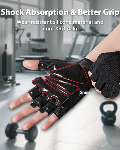 RIGWARL Workout Gloves, Lightweight Fitness Gloves with Full Palm Protection and Excellent Grip for Men Women, Weight Lifting Gloves for Cycling Pull ups Exercise