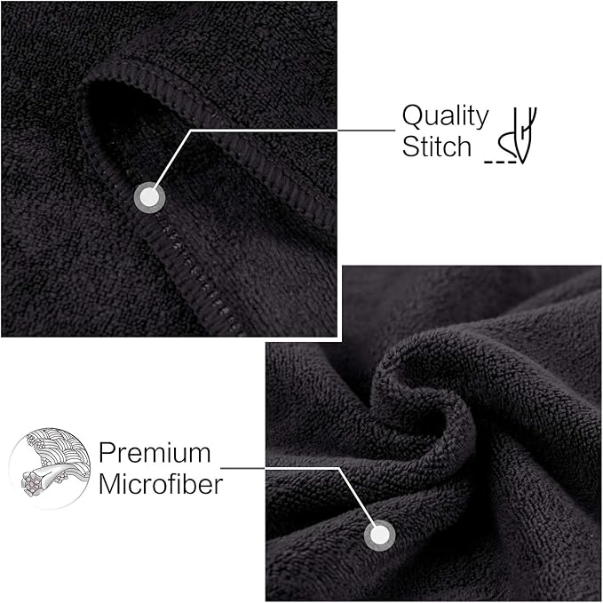 SUNLAND Microfiber Gym Bath Towel Ultra Soft Travel Camping Towel Super Absorbent Swimming Sport Towels with Carry Bag for Adults and Children