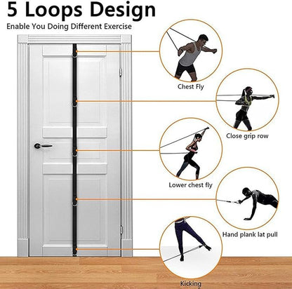 Door Anchor Strap for Resistance Bands, Heavy Duty Multi Point Resistance Band Door Anchor, Portable Anchor Gym Attachment for Home Fitness, Resistance Workout Equipment