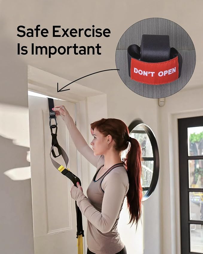3-in-1 Door Anchor for Resistance Bands, SOZZY Heavy Duty Door Anchor with Safety Tag, Widened Thickened Webbing, Secure Stitching Great for Exercise Bands, Therapy Bands, Suspension Training