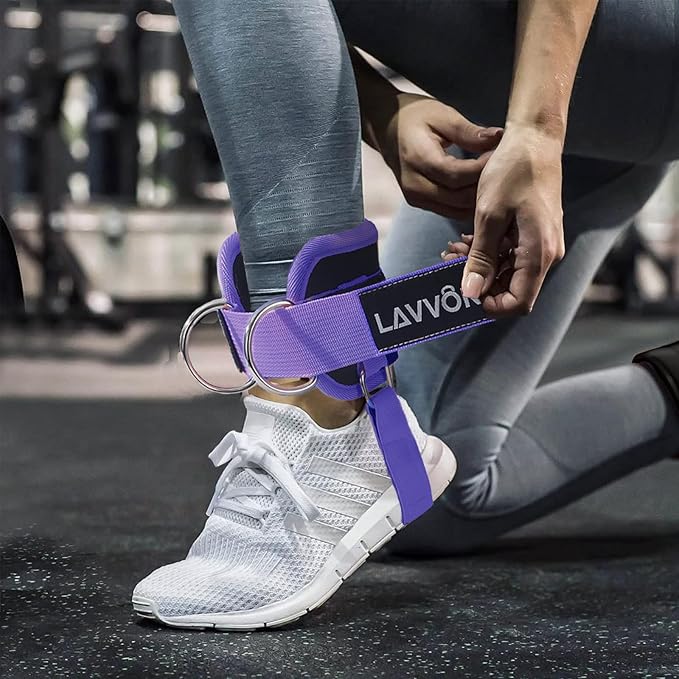 Ankle Straps for Cable Machines Kickbacks - Adjustable Comfort Ankle Cable Attachments for Gym Ankle Cuff Cable Machine Glute Kickback Straps - Leg Extensions, Curls & Ankle Cuffs Women
