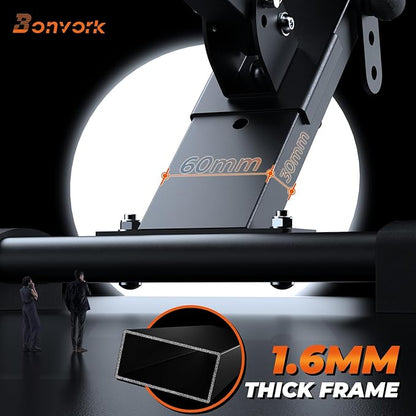 800 LBS Adjustable Weight Bench, Foldable Workout Bench Press with 20.5'' Extended Base for Home Gym, Folding Decline Incline Sit up Strength Training Benches for Full Body Exercise - 2026 Version
