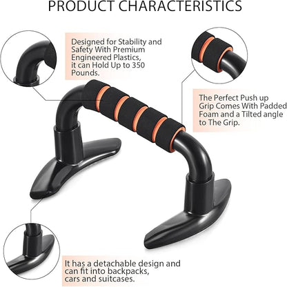 NKU Push Up Bars Strength Training，Push Up Handles for Floor Men and Women ，Push Up Bracket (1 Pair)