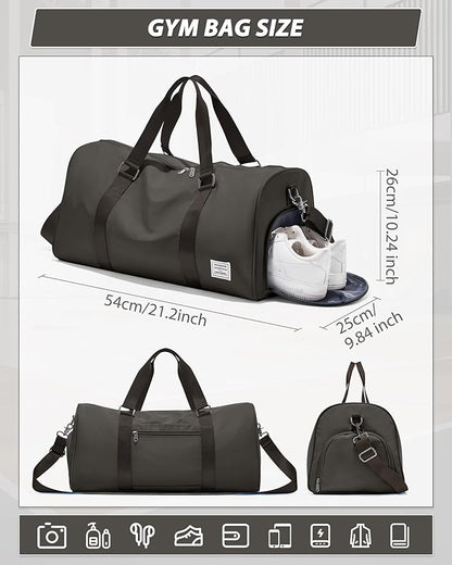 Gym Bag Womens,Travel Duffel Carry on Bag Sport Tote Bag Weekend Overnight Bag