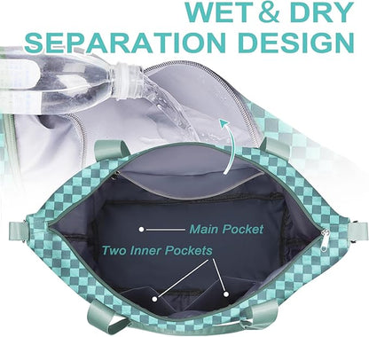WOOMADA Weekender Bag for Women, Travel Duffel Bags with Shoe Compartment & Wet Pocket, Personal Item Bag for Airlines
