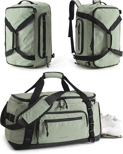 BAGSMART 4-IN-1 Gym Bag for Women Men, TSA Lightweight Duffle Bag for Travel with Shoe Compartment & Wet Pocket, 22L/30L/38L Tactical Backpack with 40oz Water Bottle Holder