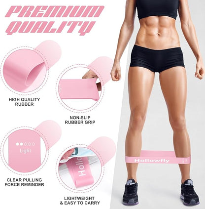 30 Pcs Latex Resistance Loop Exercise Bands for Booty Workout Stretch Exercise Band Non Slip for Legs Squat Resistance Loop Women Men Starter Butt Hip Thigh Fitness