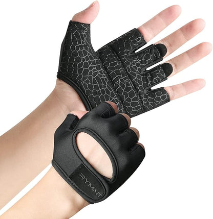 Minimal Weight Lifting Gloves,Short Micro Workout Gloves Grip Pads with Full Palm Protection & Extra Grip for Men Women Weightlifting,Gym,Exercise Training