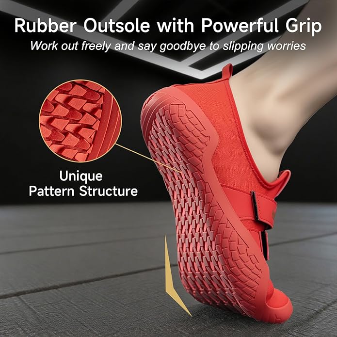 MANUEKLEAR Deadlift Shoes - Weight Lifting Shoes for Men Women - Weightlifting Squat Shoes Fitness Cross-Trainer Barefoot Gym Training Sneakers