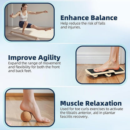 Ankle Balance Board for Adult Kids AxisBoard for Physical Therapy, Ankle Strengthener for Stability Exercises, Ankle Sprains Mobility Rehab,Plantar Fasciitis Relief (Black)