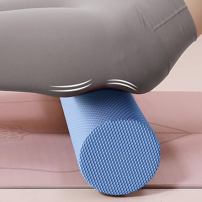 12 Inch EVA Soft Dot Foam Roller for Muscle Therapy, Yoga and Balance Exercises, High-Density Massage Roller, Foam Roller for Back, Legs for Home, Gym and Travel (Blue#L)