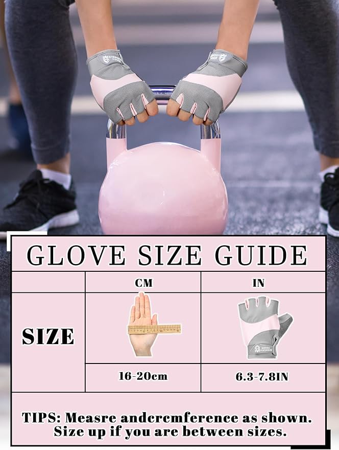 3 Pairs Weight Lifting Gloves for Men Women, Gym Workout Gloves with Full Palm Protection, Breathable Anti-Slip Fitness Glove for Training, Cycling, Pull-ups, Medium