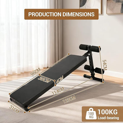 Sit-Up Bench, Folding Adjustable Home Gym Workout Bench for Ab Exercise,Easy Assembled,Weight Capacity 220 LBS