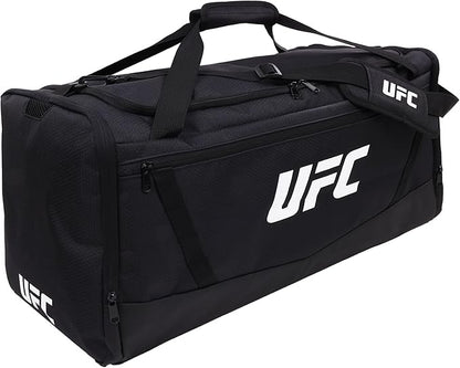 UFC Gym Bag, 25 Inch Extra Large Travel Duffel Bag for Men and Women, Shoe Compartment, MMA Workout Equipment and Sports Accessories, Black