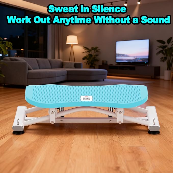 KINMAC Indoor Ski Simulator with Resistance Bands - Balance Board Home Gym Sliding Machine for Full-Body Cardio, Non-Slip Base, Core & Leg Workout Trainer