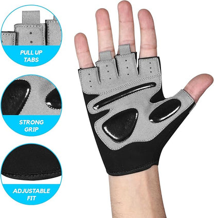 Gym Gloves Training Weight Lifting Gloves for Men Women Wrist Support Padded Extra Grip Palm Protection Fitness Workout Gloves Cycling,Hanging,Pull ups,Breathable