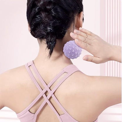 WOVTE Massage Lacrosse Ball Set for Sore Muscles, Shoulders, Neck, Back, Foot, Body, Deep Tissue, Trigger Point, Muscle Knots, Yoga and Myofascial Release