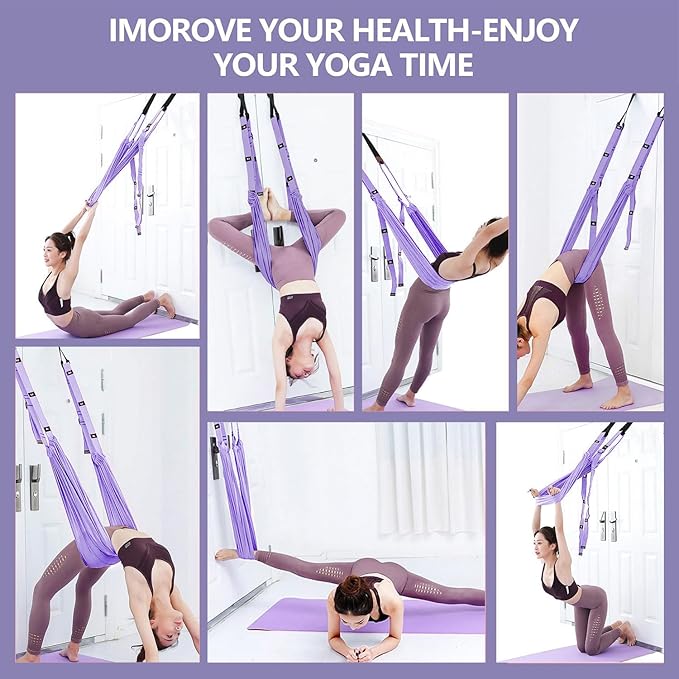 Leg Stretcher Strap Adjustable Fitness Strap Band for Waist Trainer Stretching Door Swing Flexibility Tensile Trainer with Carrying Pouch Back Bend Go Upside-Down for Yoga Practitioner Ballet Dancer Gymnastics Exercises