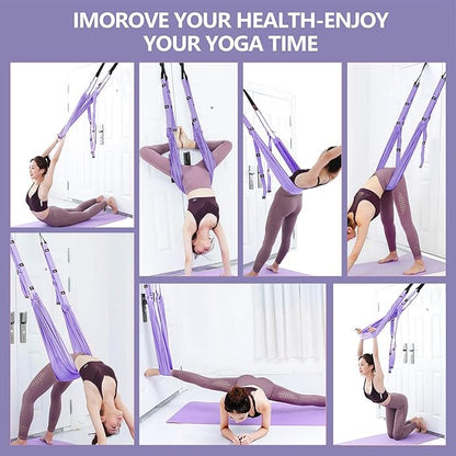 Leg Stretcher Strap Adjustable Fitness Strap Band for Waist Trainer Stretching Door Swing Flexibility Tensile Trainer with Carrying Pouch Back Bend Go Upside-Down for Yoga Practitioner Ballet Dancer Gymnastics Exercises