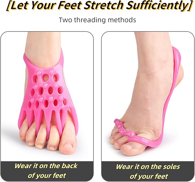 Toe Resistance Bands Strong Loop- Toe Stretcher -Toe Bands -Toe Strengthener -Toe Exercise Strap for Yoga, Pilates Foot Stretching Exercises Toe Exercise Bunion Correction Relief