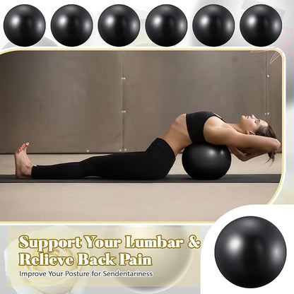 Sotiff 20 Pcs 9 Inch Pilates Ball Bulk Exercise Pilates Ball Mini Yoga Balls Therapy Core for Stability Barre Training Stretching Physical Posture Training Gym Workout with Inflation Tube