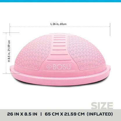 Bosu Half Ball Home Balance Exercise Trainer for Strength and Flexibility Workouts with Built to Last Burst Resistant Material and Hand Pump