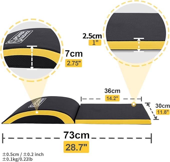 POWER GUIDANCE Ab Exercise Mat - Sit Up Pad - Abdominal & Core Trainer Mat for Full Range of Motion Ab Workouts