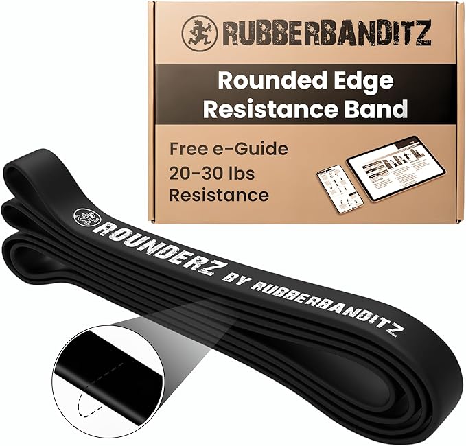 Rubberbanditz Rounded Edge Resistance Band | Compact and Light Weight Exercise Bands | Suitable for All Fitness Levels Users| Travel Friendly Resistance Bands for Working Out