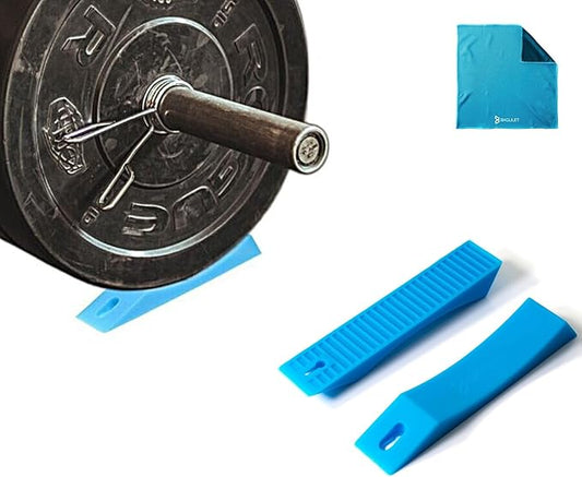 Barbell Wedge (Pair) – Deadlift Jack Alternative – Portable Rubber Ramp for Easy Weight Plate Loading – Ideal for Deadlifts, Powerlifting, Weightlifting, Home Gyms – Includes Cooling Towel