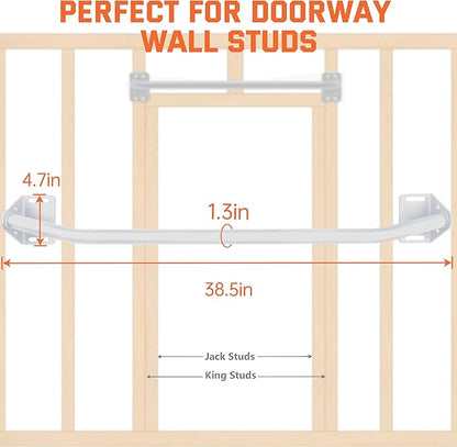 Pull Up Bar Wall Mounted-Heavy Duty Joist Mounted Pull Up Bar-Premium Strength Training Pull-Up Bars-Fast and Easy Installation for Home and Garage Use,Supports up to 600 Lbs