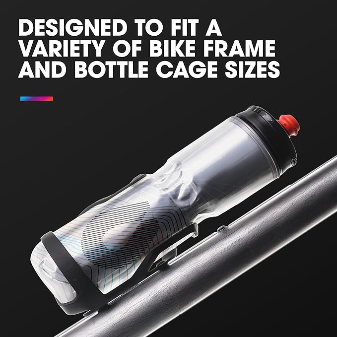 HydraPak Polar Surge Insulated Bike Water Bottle 2-Pack (20oz or 24oz) - High Flow, Fits Most Bike Cages, For Cycling & Sports | Insulated, 2-Pack, High Flow, Fits Most Bike Cages, For Cycling & Sports