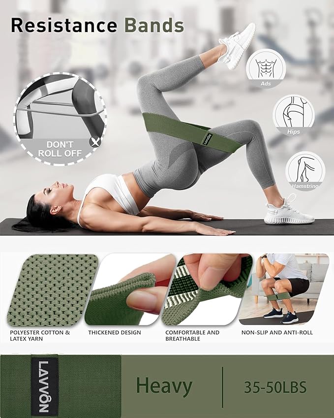 7Pcs-Barbell Pad Set for Hip Thrust - Squat Pad, Bench Press Workout Foam Weight Lifting Bar Cushion,Gym Accessories for Women with Bar Bad,with Gym Ankle Straps,Hip Resistance Bands,Lifting Strap