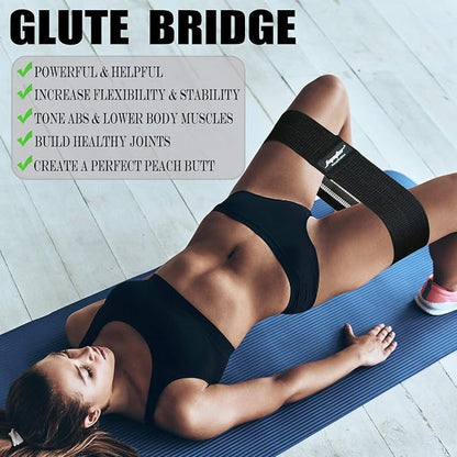 Resistance Bands for Legs and Butt, Exercise Bands Booty Bands Hip Bands Wide Workout Bands Sports for Squat Glute Hip Training (Set of 3)