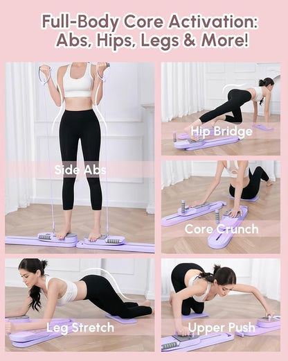 Pilates Board - Multi-Functional Pilates Reformer for Core & Abdominal Training, Top-Tier Pilates Equipment for Women’s Home Fitness