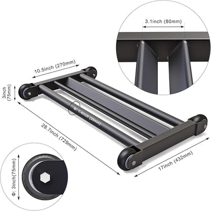 SELEWARE Glute Ham Glider Heavy Duty Ab Glute Glider Machine, Exercise Wheels for Smooth Hamstring Curl Abdominal and Leg Workouts, Multifunctional Ab Glute Machine for Home & Commercial Gym