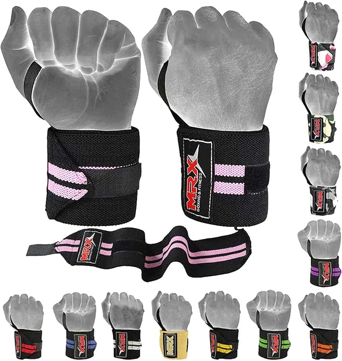 MRX Weight Lifting Gym Training Wrist Wraps for Wrist Support Bodybuilding Workout Wrap Men/Women