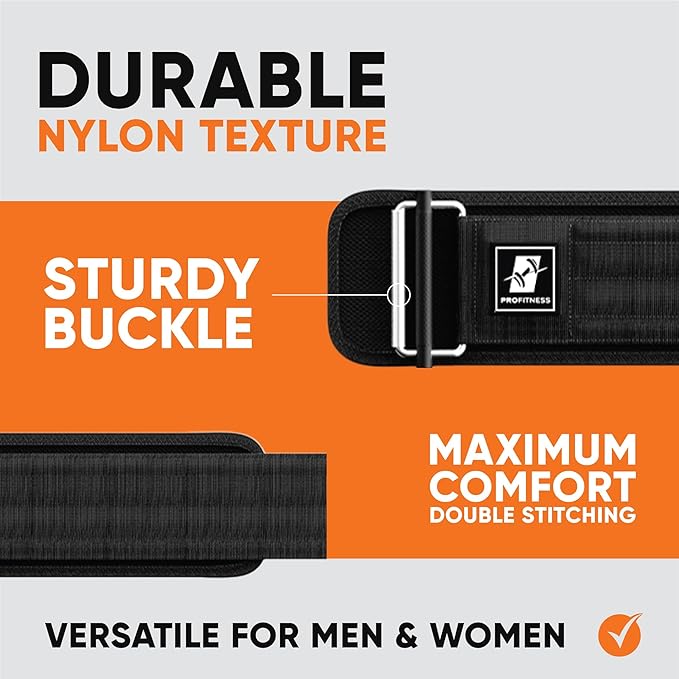 Weightlifting Belt for Men & Women - 4'' Wide Auto-Lock Weight Lifting Belt for Men Back Support - Squat Belt as Workout Belt for Men & Women Powerlifitng & Deadlifts - Weight Belt for Men Back Support