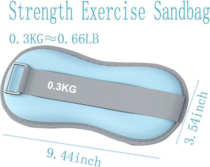 Exercise sandbags for men and women for hand and ankle weights, wrist weights, yoga, walking, aerobics, dance practice and other fitness exercises
