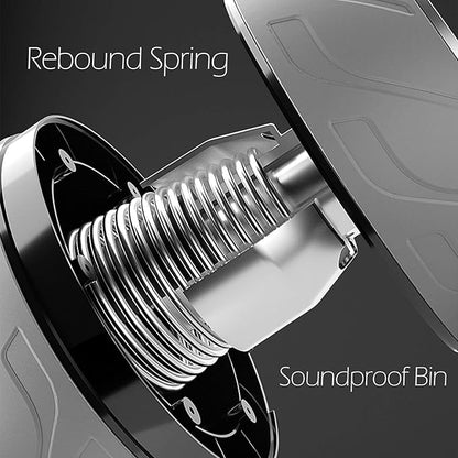 Abdominal Wheel Roller with Resistance Spring, 14.6"W Automatic Rebound Exercise Strength-Training Roller, Core Work-out Fitness Wheels with Knee Pad