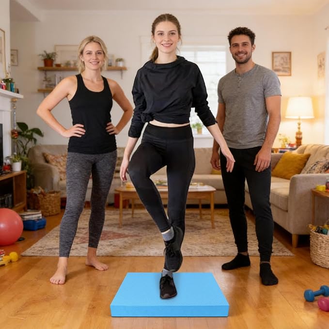 Foam Balance Pad | 50x40cm Soft Thick Stability Mat - Balance Foam Pad Exercise Equipment - for Women Men Home Gym Floor Yoga Workout Physical Training Stretching