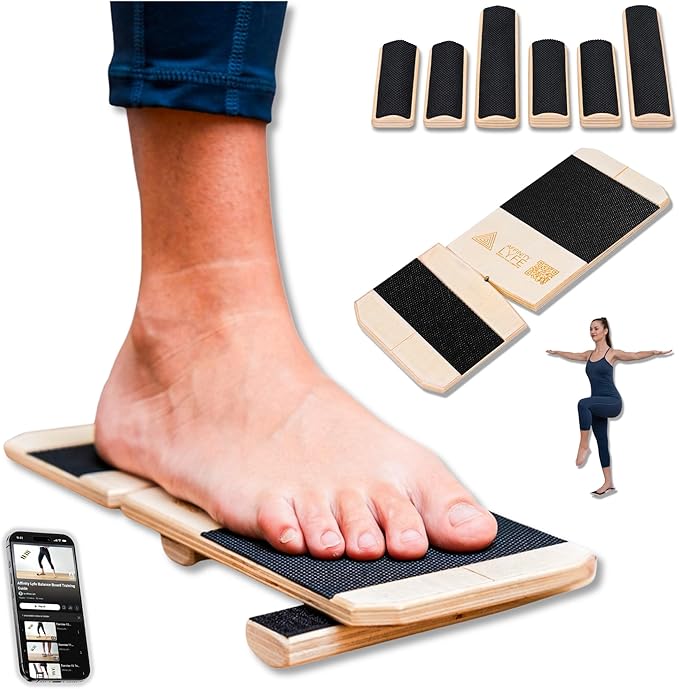 Ankle Strengthener & Balance Trainer, Foot Strengthener for Physical Therapy, Ankle Balance Board with 2 Difficulty Levels, HSA FSA Single-Leg Stability Trainer, Mobility Board for Injury Recovery