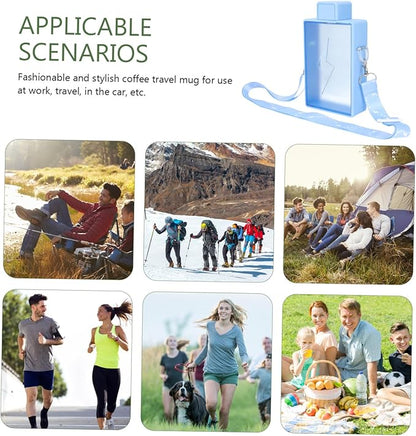 Portable Gym Water Bottle Durable Sipping Bottle for Sports Convenient Design with Crossbody Strap for Fitness and Outdoor Activities Stylish Ice