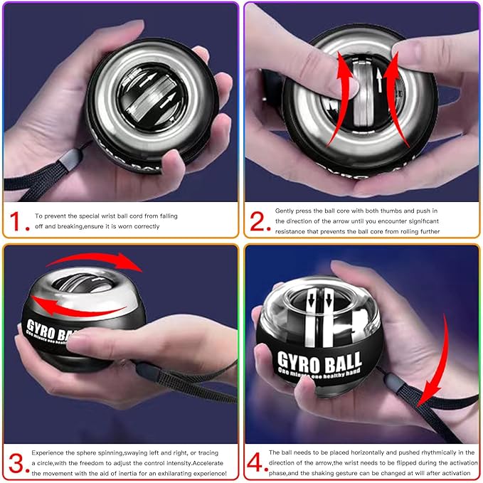 Adjustable Twisted Arm Trainer 60-110 Gyro Ball- Chest Workout Equipment, Arm Twister&Shoulder Exercise Equipment, Durable Chest Trainer for Men, Portable Home Exercise Equipment,Arm Forcerod