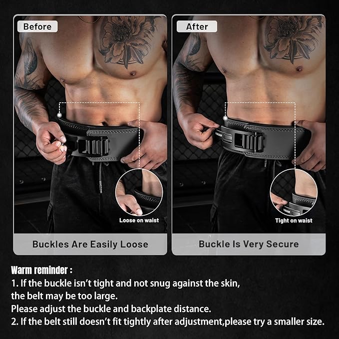 Lever Lifting Belt for Man and Women, Weightlifting with Adjustable Heavy Duty Buckle, Professional Weight Lifting Belt